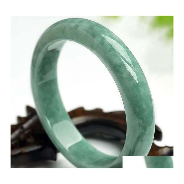 Ювелирные изделия Другие браслеты натуральный китайский зеленый нефритовый браслет браслет 5464 мм шарм ювелирные украшения