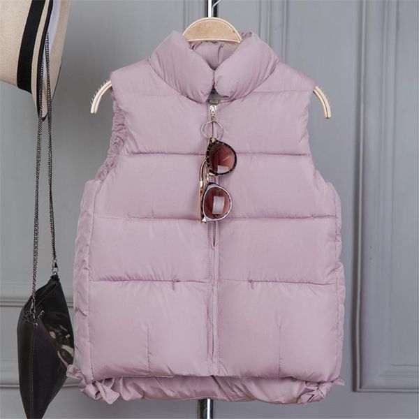 Gilet da donna Gowyimmes Autunno Donna Gilet di cotone rosso Lady Piumino corto Paragrafo femminile Giacca invernale Pane Abbigliamento Capispalla 108Donna