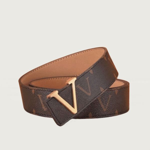 Cintura di design Uomo Donna Cinture di moda Grande fibbia in oro Cinture di moda in vera pelle Cinturino classico Ceinture 3,8 cm di larghezza Senza scatola