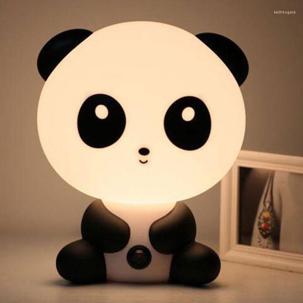 Lampade da tavolo Luce notturna per bambini Lampada da cartone animato a LED Panda Animali Luci d'atmosfera Bambini Regalo per bambini Decorazione della camera da letto del giocattolo luminoso