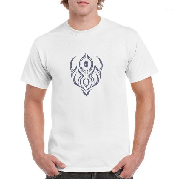 Erkek Tişörtler Siyah ve Beyaz Totem Yaşlı Erkekler Pamuk Kısa Kollu Tshirts Tees Yaz O yaka gündelik tişört üst kıyafetleri artı boyutlar