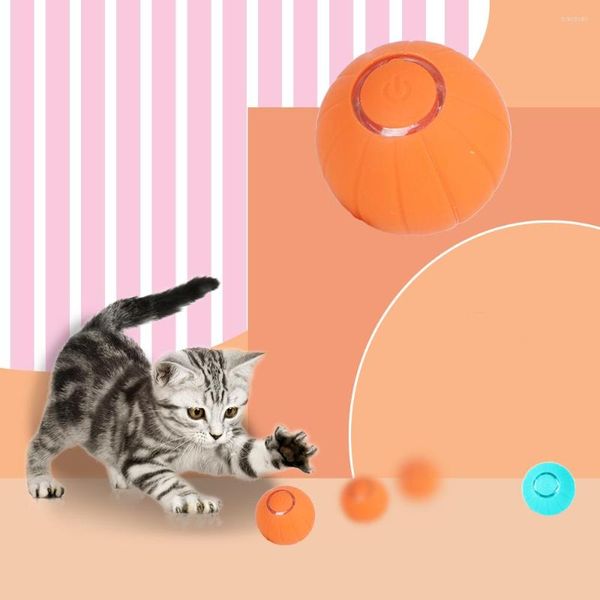 Brinquedos de gato USB Treinamento interativo de bola USB Kitten Automático Rolling Pet Smart