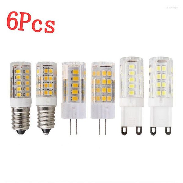 6pcs/lotto E14 LAMPADE LED 5W 7W 9W 12W 220V 240 V Bulb di mais 33 51 75 SMD2835 360 Luci mini ceramica di alta qualità a trama di alta qualità