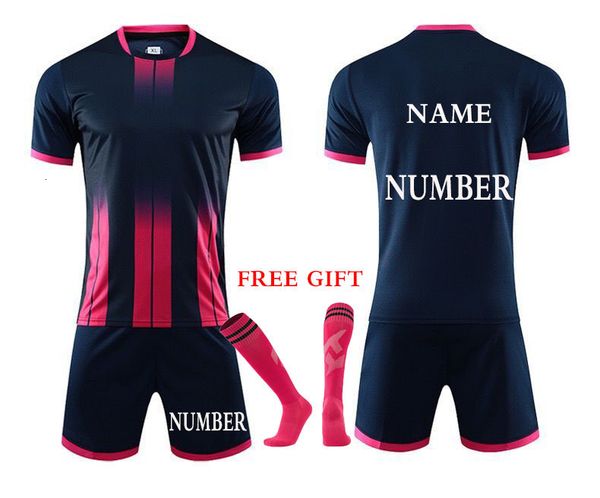 Set da corsa Custom Uomo Bambini Maglie da calcio Suit Ragazzi Divise da calcio Futebol Set di magliette Kit da calcio Bambini Ragazze Abbigliamento sportivo Abbigliamento 230309