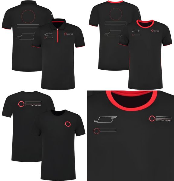 F1 Teamwear Mens T-Shirt Polo Gömlek 2023 Formül 1 Sürücüler Yarış Siyah T-Shirt Özel Fanlar Artı Boyut Üstleri Jersey Yaz