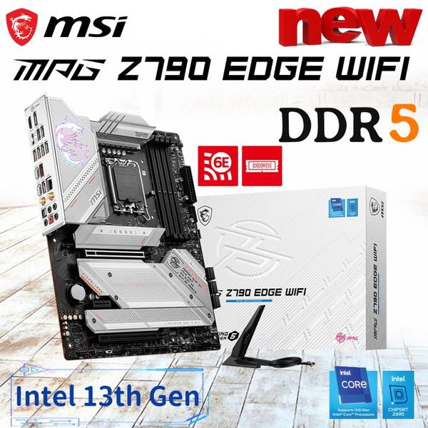 MSI MPG Z790 Edge WiFi DDR5 Suporte da placa-mãe LGA 1700 Intel Core 13 e 12ª geração CPU Wi-Fi 6E PCIE 5.0 ATX Gaming Placa me