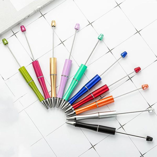Сублимация шариковая ручка бусинка DIY Custom Pen Пластиковая бусинские ручки школьные школьные офис писать поставки канцелярские товары Свадебный подарок