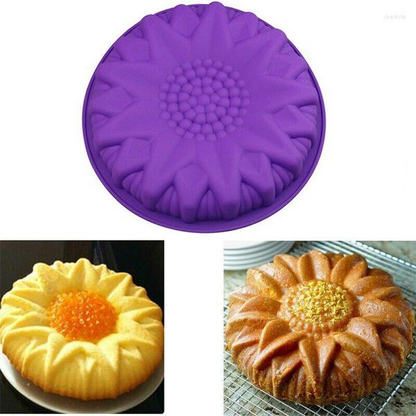 Stampi da forno Stampo per torta Girasole Stampo per cioccolato antiaderente Strumento per teglia da forno in silicone