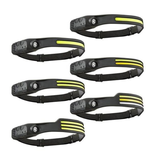 Sensore di induzione multifunzione Fari a LED Fari intelligenti Fari a LED COB ricaricabili USB Fari da corsa per ciclismo all'aperto