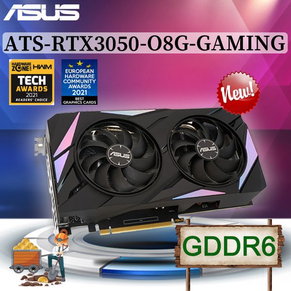 ASUS ATS RTX3050 O8G Gaming Graphics Cards RTX 3050 Support AMD Intel Desktop CPU New 8 GB GDDR6 GPU Motherboard Placa de vdeo