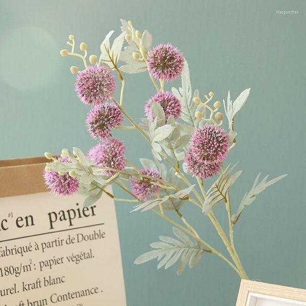 Dekorative Blumen, 5 Stück, künstliche Pflanze, 10 Köpfe, Löwenzahn, 88 cm, für Heimdekoration, DIY, Hochzeit im Freien, Party, Kunststoff-Fälschungsblume