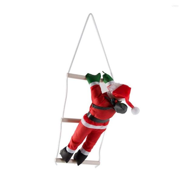 Decorações de Natal Grande boneca de Papai Noel de Papai Noel de 60/80 cm de Noel com escada para dar um presente de Sint Nicolaas Tree Decoration estes