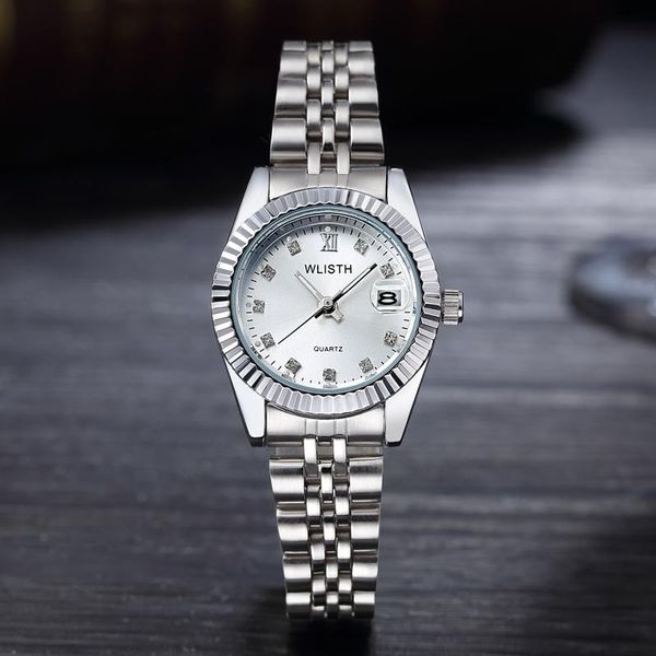 Avanadores de punho 2023 Moda WLISTH Top Brand Quartz Wrist Watch Women Luxury Famous Ladies Clock Calendário Relógio Feminino Hodinky