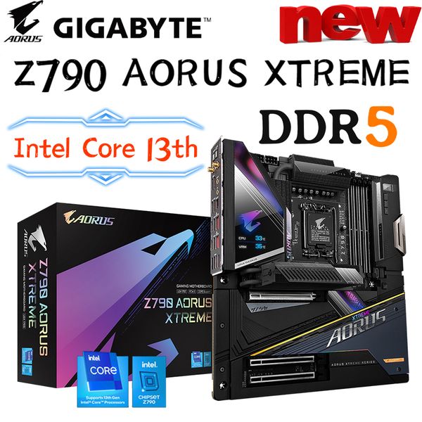 Gigabyte Z790 Aorus Xtreme Anakart, Intel Core 13. ve 12. Nesn CPU DDR5 128GB 8000 (OC) MHz RAM E-ATX Ana Pano Yeni Destekler Yeni