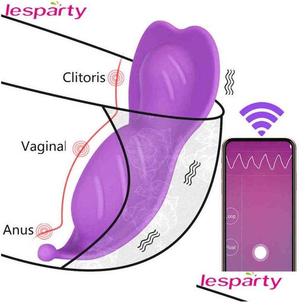 Otros artículos de masaje Vibradores Nxy Vibrador femenino Bluetooth para mujeres Aplicación de control remoto Consolador Bragas vibrantes portátiles Juegos Adts Dh6Kg