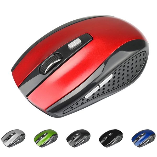 Mouse wireless da 2,4 GHz regolabile DPI Gaming 6 pulsanti Mouse ottici con ricevitore USB per PC