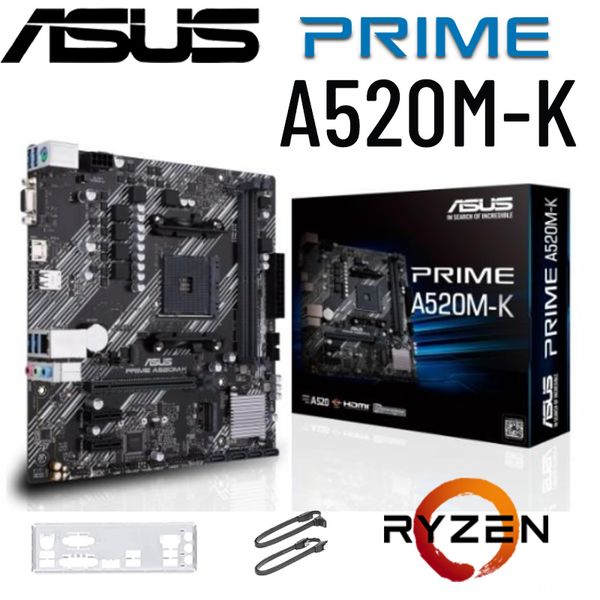 Asus PRIME A520M-K Sockel AM4 Motherboard DDR4 64GB PCI-E 3.0 M.2 64GB Desktop AMD A520 Mainboard AM4 Ryzen CPU Overlocking Neu