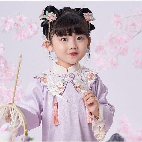 Ethnische Kleidung Mädchen Cheongsam Qipao Kleider Nette Tang Gericht Stil Stickerei Party Kostüme Cosplay Kinder Anzug Baby 2023