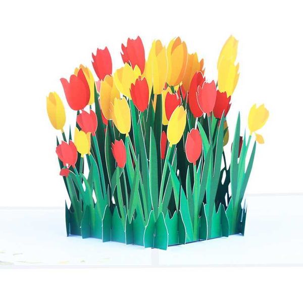 Geschenkkarten 3D für Pop-Up-Grußkarte, Tulpenblume, Geburtstagskarte für Mütter, Valentinstag, Da Z0310