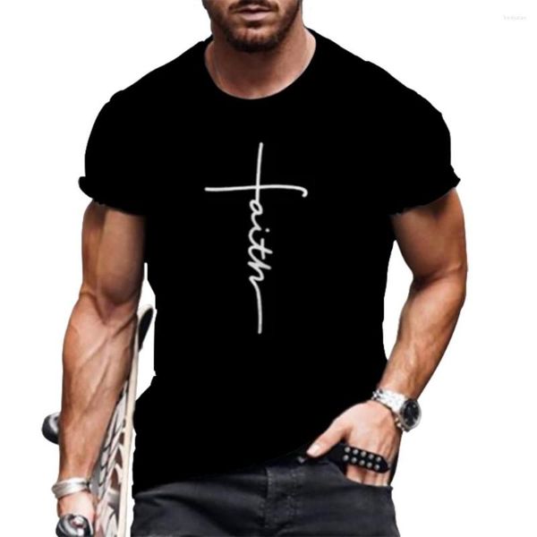 Herren T-Shirts 2023 Sommer Herren Casual 3D-gedrucktes T-Shirt Übergröße Kurzärmeliges einfaches Mode-Tagessport-Pullover-Oberteil