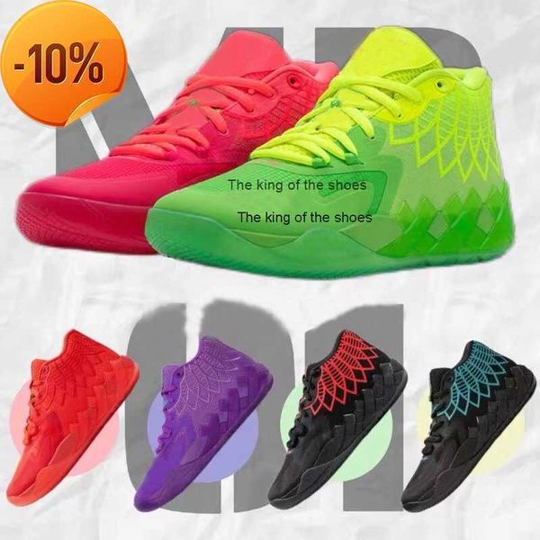 20233melo Shoes OG2023 Новые мужчины 2023 MB.01 Melo Ball Sneakers Buzz Queen City Rick и Morty Rock Ridge White Red Blast Chaussures zapatoslamelo обувь