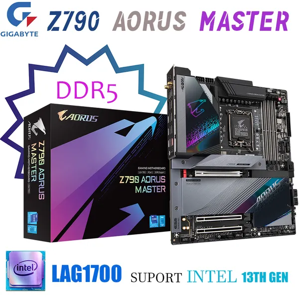 GIGATYBE Z790 AORUS MASTER WIFI LAG 1700 Scheda madre DDR5 Z790 Mainboard 128G Supporto Intel 12th 13th Gen WIFI 6E PCLe5.0 E-ATX