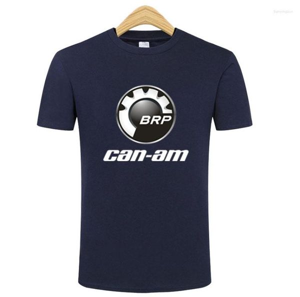 Camisetas masculinas 2023 Design criativo Can-Am Logo T-shirt Cor de cor de algodão sólido Men estilo de chegada Manga curta