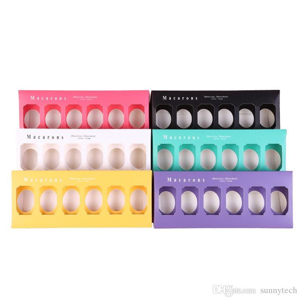 Scatola per macaron in cartone colorato trasparente in PVC Scatola per biscotti con 6 torte lunari LX2635