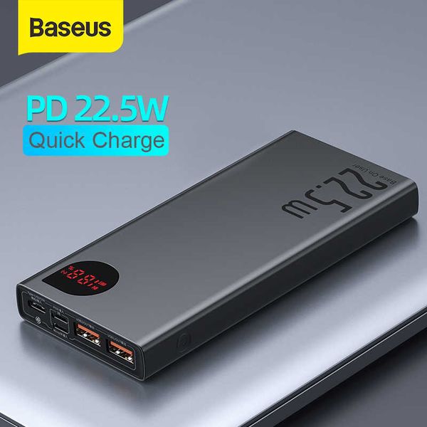 Bancos de energia do telefone celular Baseus Power Bank 20000mAh Bateria externa portátil 10000 mAh SCP QC PD Carregamento rápido Powerbank para iPhone Mi Poverbank R230301