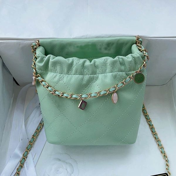 Gold Coin Mini Portable Women Tote Matedbody Bag Mathelasse Chain Кожаная стеганая стеганая классическая кошелек сцепления роскошная сумочка