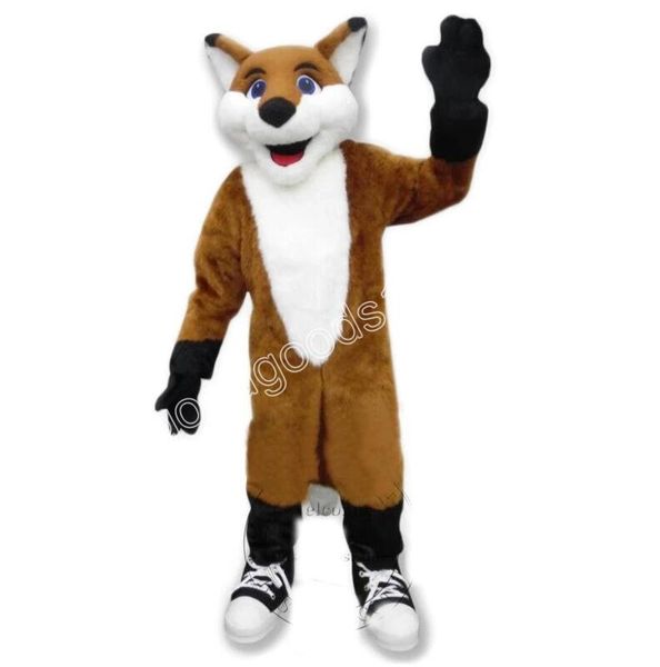 Leistung Heiße Verkäufe Happy Fox Maskottchen Kostüme Halloween Fancy Party Kleid Cartoon Charakter Karneval Weihnachten Ostern Werbung Geburtstag Party Kostüm