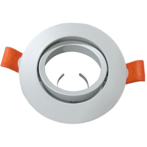 LED-Downlight-Leuchtengehäuse, Beleuchtungszubehör, MR16-Ausschnittgröße: 2,8 Zoll, GU5,3, GU10, randloser Metalleinbau, runder Rahmen, usastar