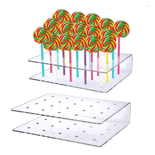 Bakeware Tools 2pcs Bolo Stand 20 Furos Durável Lollic Lolliholder Store Candies ou S para eventos familiares da festa de casamento