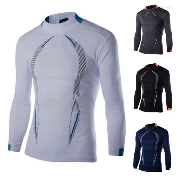 Camisas de camisa de verão masculinas Camisa de ginástica esporte homens Quick Dry Running Treines Tees de fitness Tops de t-shirt de manga longa de tamanho longo