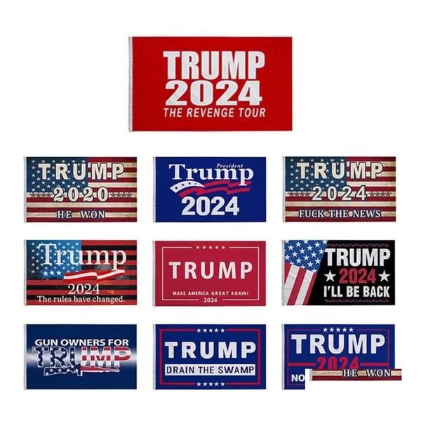 Banner Flags 3X5 Ft Trump Flag 2024 Elezione Donald The Revenge Tour 150X90Cm Wly935 Drop Delivery Home Garden Festive Party Supplies RRA