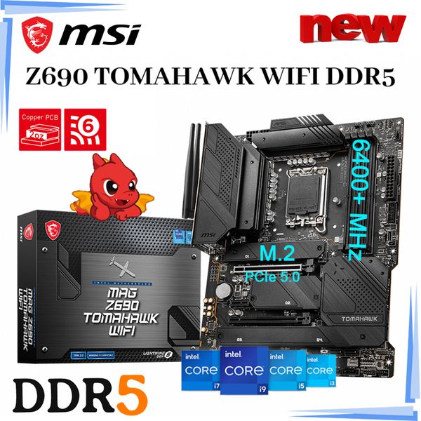 LGA 1700 MSI MAG Z690 Tomahawk Wifi DDR5 Mainboard D5 128GB 6400 МГц поддержка Intel Core 12th и 13th CPU M.2 Motherboard New Площадь