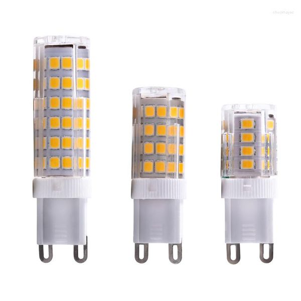 Светодиодная лампа лампочка нет Flicke 220V 5W 7W 9W 12W 15W SMD2835 G9 Light Ceramic 360 -градусный угол луча