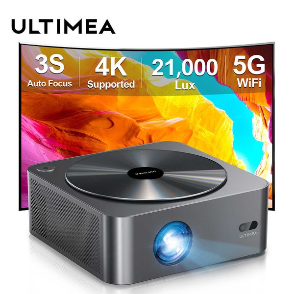 Проекторы Ultimea Full HD Project Native 1080p 5G Wi -Fi Video Home Theatre 4K Поддержанный Projector Movie Phone Beamer R230306