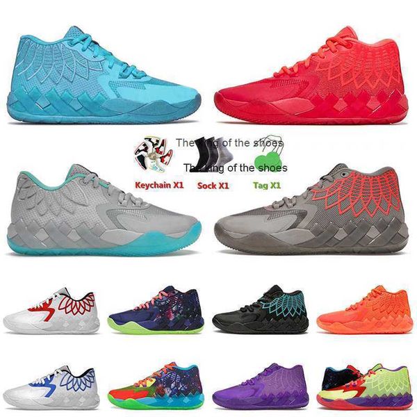 2023 Scarpe Lamelo Pums Lamelo Ball MB.01 Scarpe da basket per uomo Taglia 12 All Blue Rick And Morty Red Ridge Beige Buzz City Galaxy TennisScarpe Lamelo