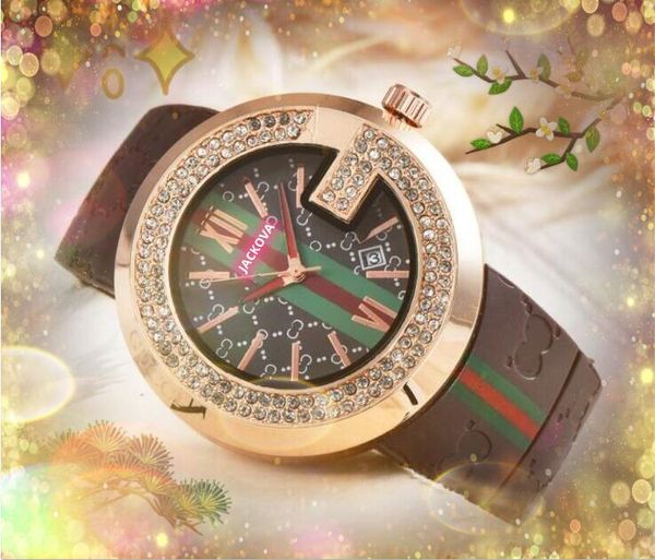 Fashion Luxury Men Women Diamonds Anello Orologi in tessuto in pelle in gomma silicone cintura in quarzo Coppia di amanti orologio da polso Relogio Masculino