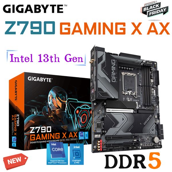 Gigabyte Z790 Gaming x AX AX SUPORTE LGA 1700 Intel 13 e 12ª geração CPU DDR5 128GB 7600MHz RAM WIFI 6E PCIE 5.0 NOVO