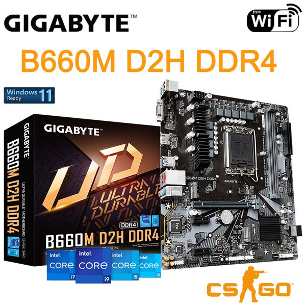 Gigabyte B660M D2H DDR4 Материнская плата Новая Intel B660 64 ГБ DDR4 PCI-E 4.0 Поддержка 12 Gen Socket LGA 1700 Gaming Mainboar Economy