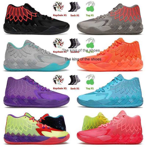 2023 Sapatos de lamelo autênticos 2022 de alta qualidade lamelo ball mb.01 tênis de basquete Black Blast Rock Redge Red Buzz City Rick e Morty Lo Ufolamelo Shoes