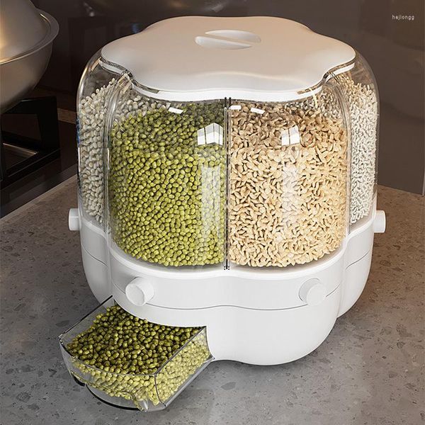 Bottiglie di stoccaggio Contenitore da cucina Contenitore per alimenti Chicco di riso sigillato Secchio per cereali a prova d'umidità Serbatoio per chicchi di caffè Dispenser per animali domestici