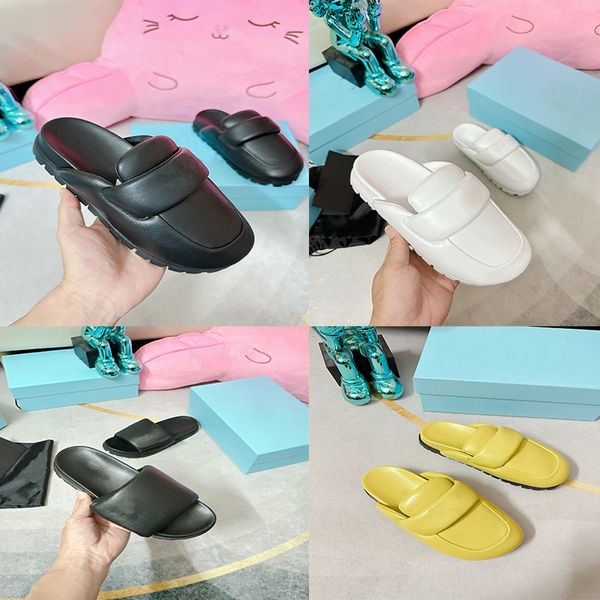 Chinelos de designer sandálias macias mulheres plataforma sandália mules chinelo verão sapatos planos novidade pele carneiro scuffs senhora chinelos de borracha slides