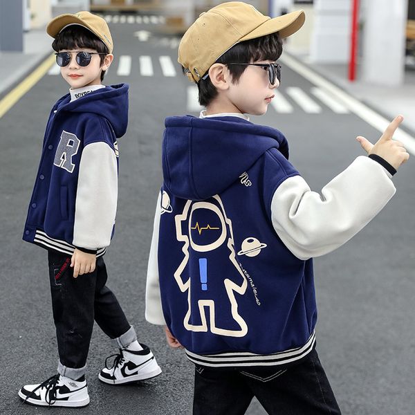 Jacken Mode Baby Boy Baseball Jacke Frühling Herbst Kleinkind Kinder Brief Drucken Baumwolle Mantel Sport Outwear Kleidung 2 bis 13 Jahre alt 230310