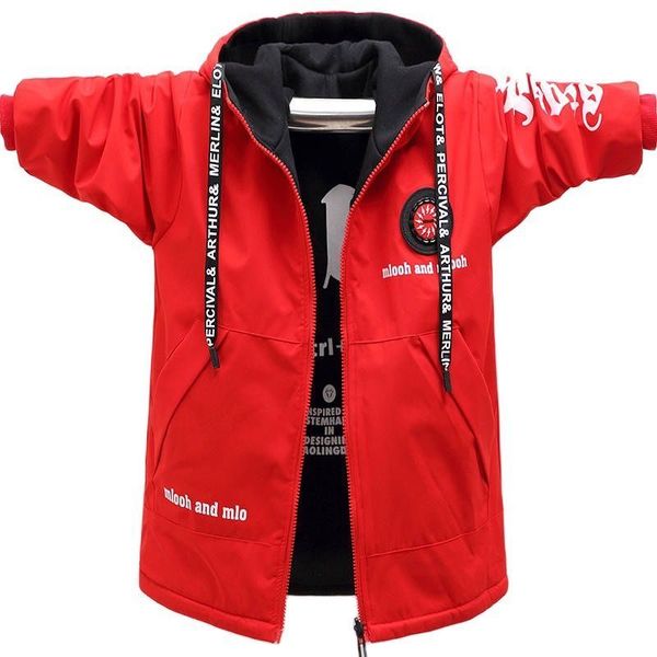 Giubbotti Giacca primavera autunno per ragazzo Versione coreana Moda Cappotto double face di media lunghezza Casual Slim con cappuccio Abbigliamento per bambini 230310