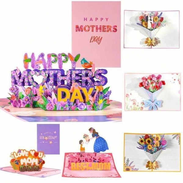 Подарочные карты Новые лучшие ES Pop Up Creative Gift Gift Mather Day Cards 3D поздравительные карты es card Z0310