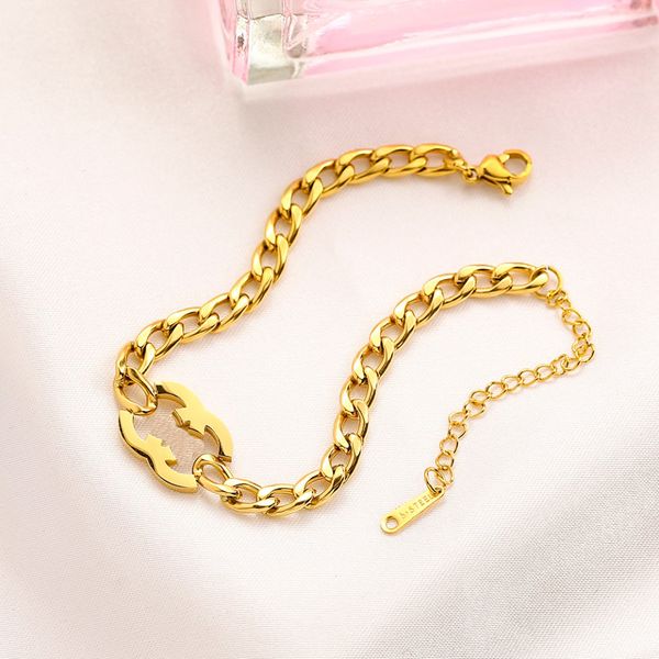 Colar de marca feminina com design de conjunto de pulseiras para mulheres Colar de pingente banhado a ouro 18k Pulseira de casal Jóias de amor Cadeia longa Acessórios românticos de amor
