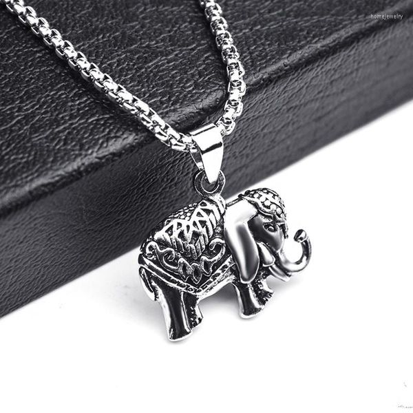 Colares pendentes Moda de elefante de elefante Lucky Moda de aço inoxidável